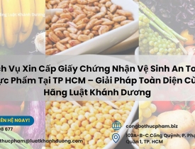Dịch vụ xin cấp giấy chứng nhận vệ sinh an toàn thực phẩm tại Tp.HCM