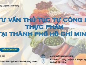 Tư vấn thủ tục tự công bố thực phẩm tại Tp.HCM