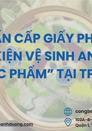 Tư vấn cấp giấy phép đủ điều kiện về vệ sinh an toàn thực phẩm tại Tp.HCM